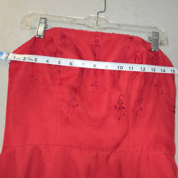 Mori Lee by Madeline Gardner Womens 7/8 Maxi Dress Strapless Prom Formal Gown - Picture 9 of 16